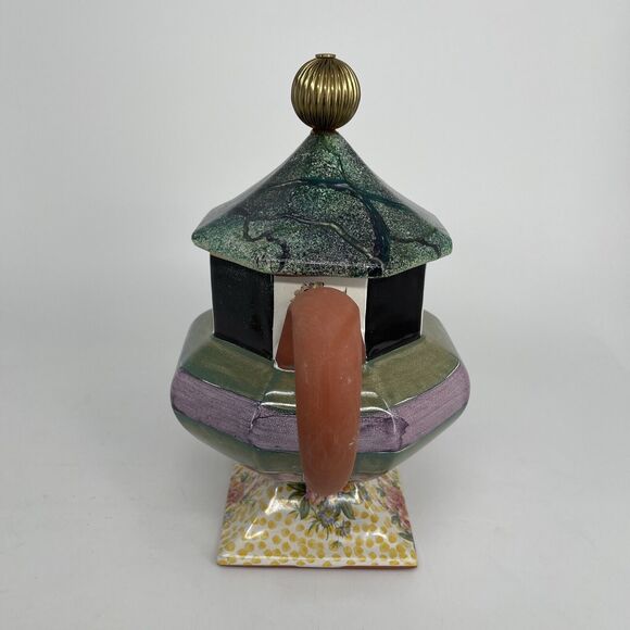 MacKenzie Childs Torquay Coffee Tea Pot Lid Kelp Urchin - Picture 3 of 16